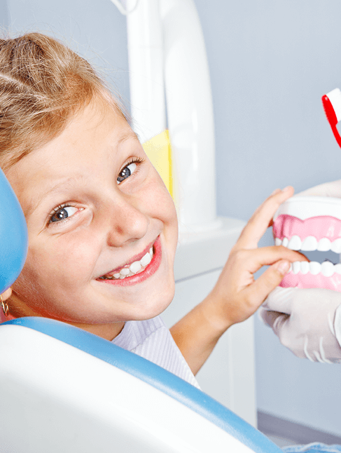 boy at dentist office