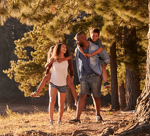 family hiking